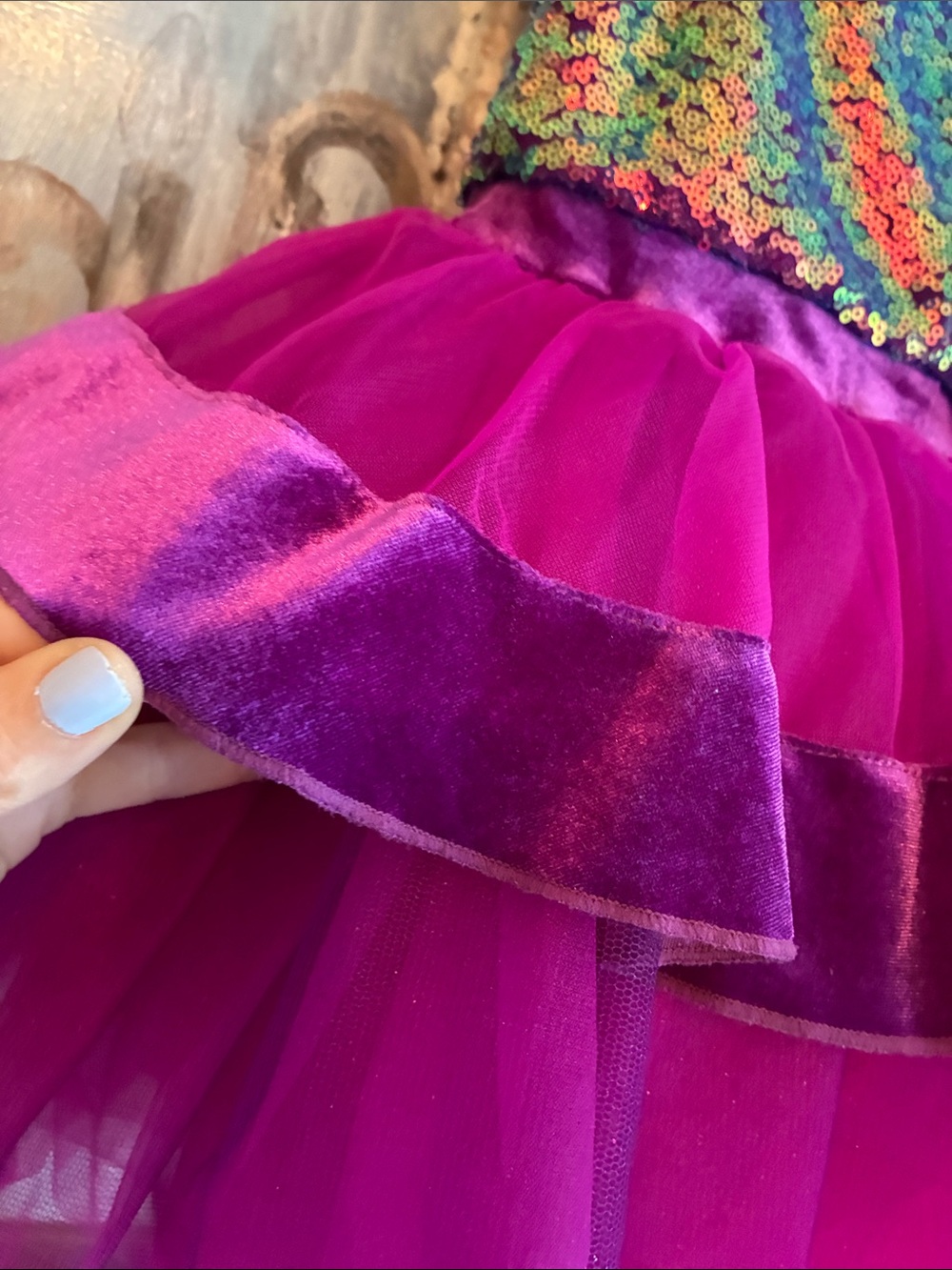 Revolution Purple Sequin Costume Dress Size SC - Picture 6 of 10